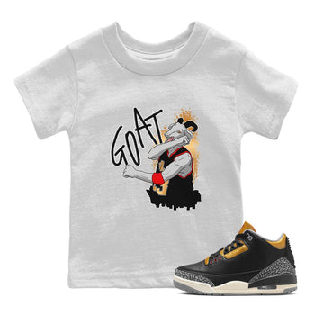 Jordan 3 Black Gold Sneaker Match Tees Screaming Goat Sneaker Tees Jordan 3 Black Gold Sneaker Release Tees Kids Shirts