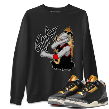Jordan 3 Black Gold Sneaker Match Tees Screaming Goat Sneaker Tees Jordan 3 Black Gold Sneaker Release Tees Unisex Shirts