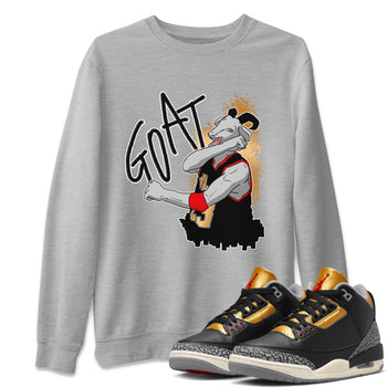 Jordan 3 Black Gold Sneaker Match Tees Screaming Goat Sneaker Tees Jordan 3 Black Gold Sneaker Release Tees Unisex Shirts