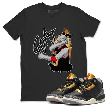 Jordan 3 Black Gold Sneaker Match Tees Screaming Goat Sneaker Tees Jordan 3 Black Gold Sneaker Release Tees Unisex Shirts