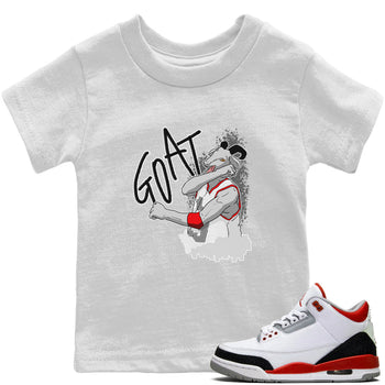 Jordan 3 Fire Red Sneaker Match Tees Screaming Goat Sneaker Tees Jordan 3 Fire Red Sneaker Release Tees Kids Shirts
