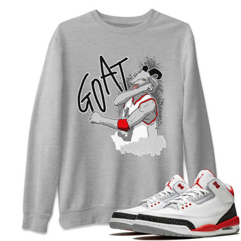 Jordan 3 Fire Red Sneaker Match Tees Screaming Goat Sneaker Tees Jordan 3 Fire Red Sneaker Release Tees Unisex Shirts