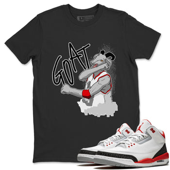 Jordan 3 Fire Red Sneaker Match Tees Screaming Goat Sneaker Tees Jordan 3 Fire Red Sneaker Release Tees Unisex Shirts