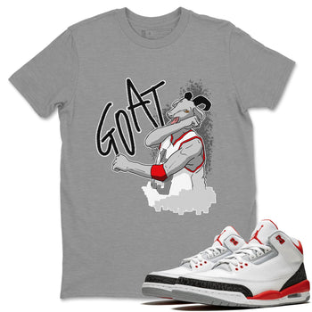 Jordan 3 Fire Red Sneaker Match Tees Screaming Goat Sneaker Tees Jordan 3 Fire Red Sneaker Release Tees Unisex Shirts