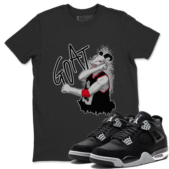 Jordan 4 Black Canvas Sneaker Match Tees Screaming Goat Sneaker Tees Jordan 4 Black Canvas Sneaker Release Tees Unisex Shirts