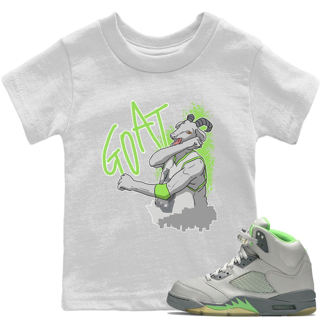 Jordan 5 Green Bean Sneaker Match Tees Screaming Goat Sneaker Tees Jordan 5 Green Bean Sneaker Release Tees Kids Shirts