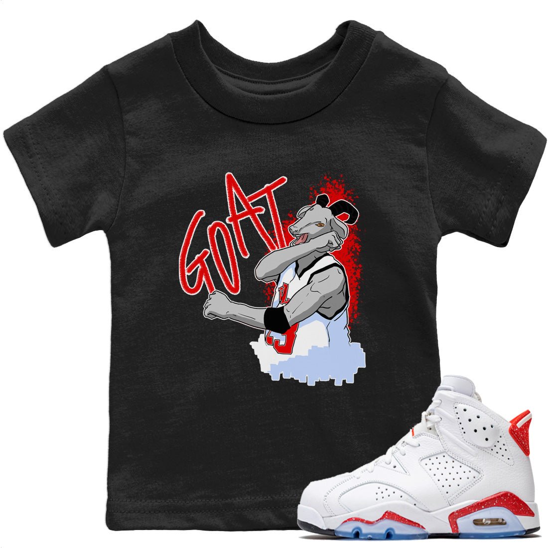 Jordan 6 Red Velvet Cookies Sneaker Match Tees Screaming Goat Sneaker Tees Jordan 6 Red Velvet Cookies Sneaker Release Tees Kids Shirts