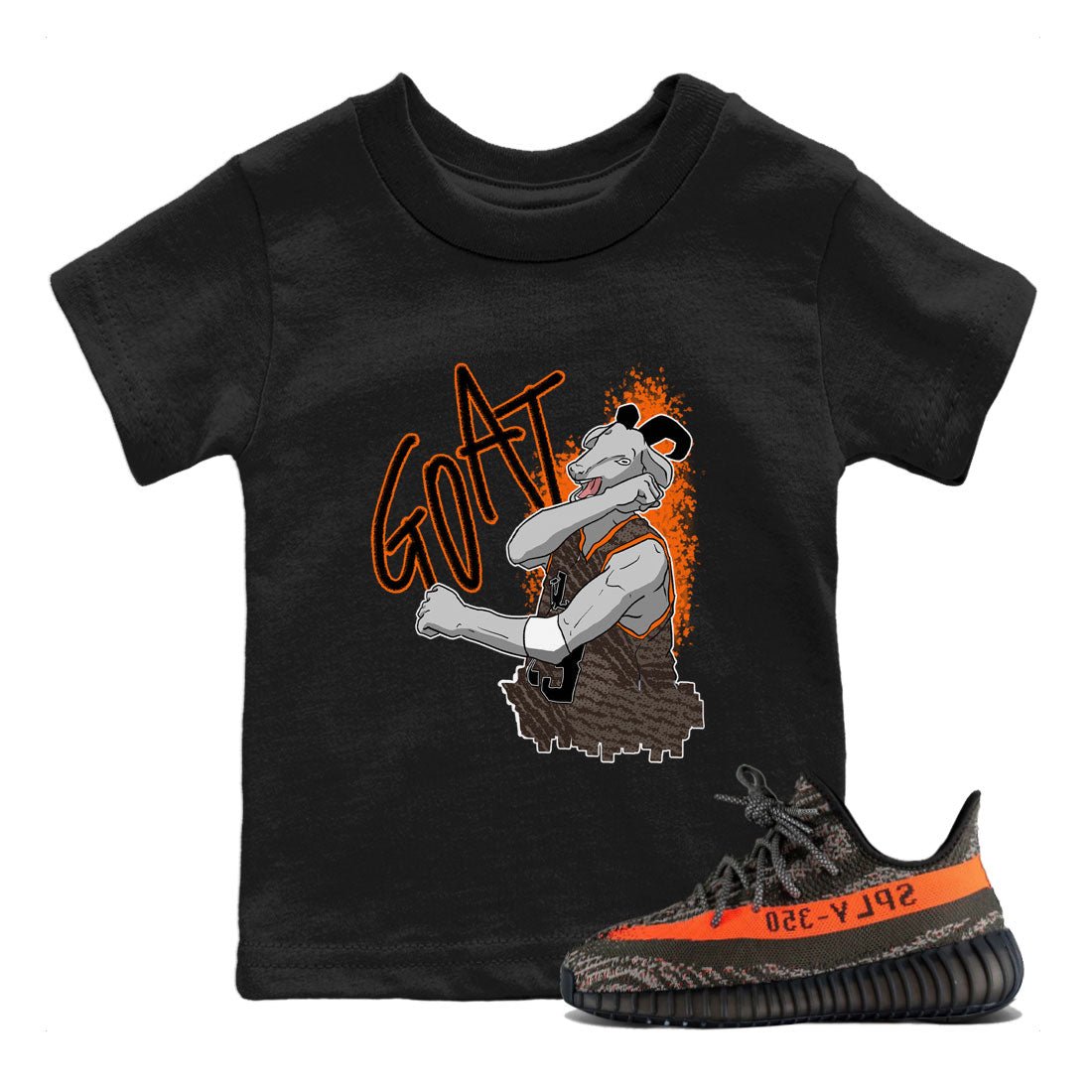 Yeezy Boost 350 Carbon Beluga shirt to match jordans Screaming Goat sneaker tees Yeezy 350 Carbon Beluga SNRT Sneaker Release Tees Crew Neck T-ShirtBaby Toddler Black 1 T-Shirt