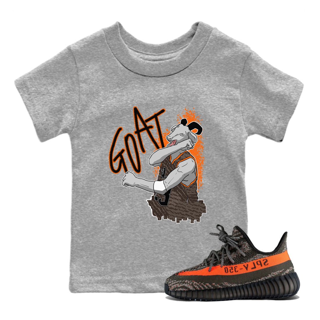 Yeezy Boost 350 Carbon Beluga shirt to match jordans Screaming Goat sneaker tees Yeezy 350 Carbon Beluga SNRT Sneaker Release Tees Crew Neck T-ShirtBaby Toddler Heather Grey 1 T-Shirt