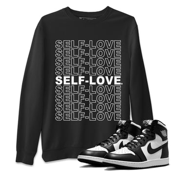 Jordan 1 Black White Sneaker Match Tees Self Love Sneaker Tees Jordan 1 Black White Sneaker Release Tees Unisex Shirts