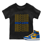 Jordan 1 Game Royal Varsity Maize Sneaker Match Tees Self Love Sneaker Tees Jordan 1 Game Royal Varsity Maize Sneaker Release Tees Kids Shirts