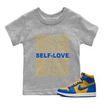 Jordan 1 Game Royal Varsity Maize Sneaker Match Tees Self Love Sneaker Tees Jordan 1 Game Royal Varsity Maize Sneaker Release Tees Kids Shirts