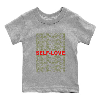 Air Jordan 1 Travis Scott Olive Sneaker Match Tees Self Love Sneaker Tees Air Jordan 1 Low x Travis Scott x Olive Shirts Kids Shirts Heather Grey 2