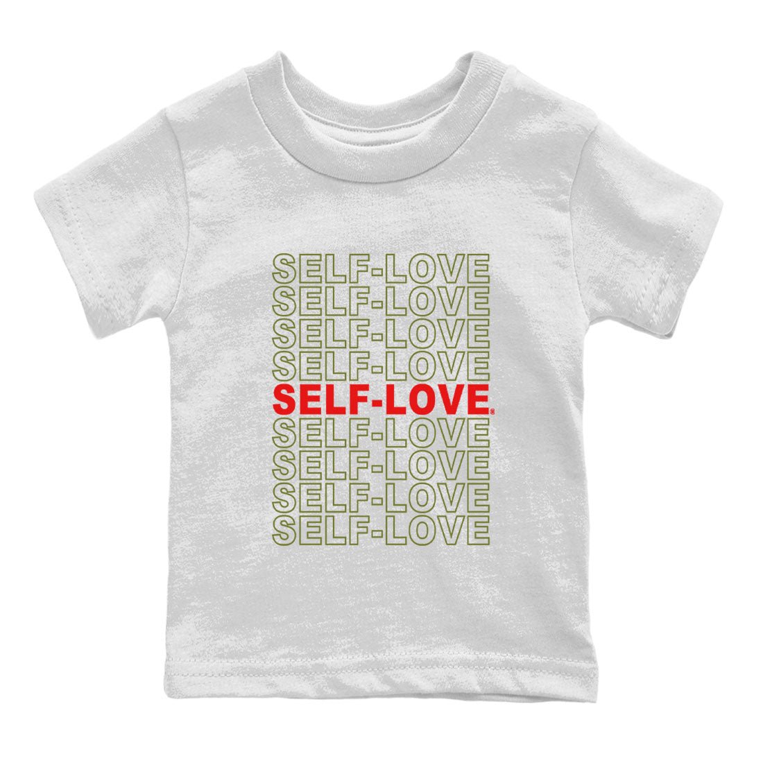 Air Jordan 1 Travis Scott Olive Sneaker Match Tees Self Love Sneaker Tees Air Jordan 1 Low x Travis Scott x Olive Shirts Kids Shirts White 2