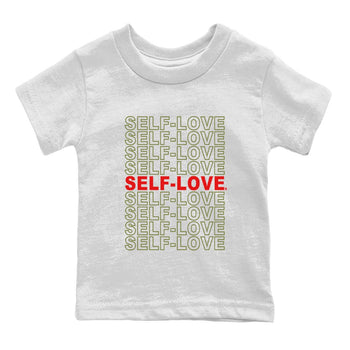Air Jordan 1 Travis Scott Olive Sneaker Match Tees Self Love Sneaker Tees Air Jordan 1 Low x Travis Scott x Olive Shirts Kids Shirts White 2