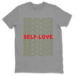 Air Jordan 1 Travis Scott Olive Sneaker Match Tees Self Love Sneaker Tees Air Jordan 1 Low x Travis Scott x Olive Shirts Unisex Shirts Heather Grey 2