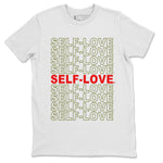 Air Jordan 1 Travis Scott Olive Sneaker Match Tees Self Love Sneaker Tees Air Jordan 1 Low x Travis Scott x Olive Shirts Unisex Shirts White 2