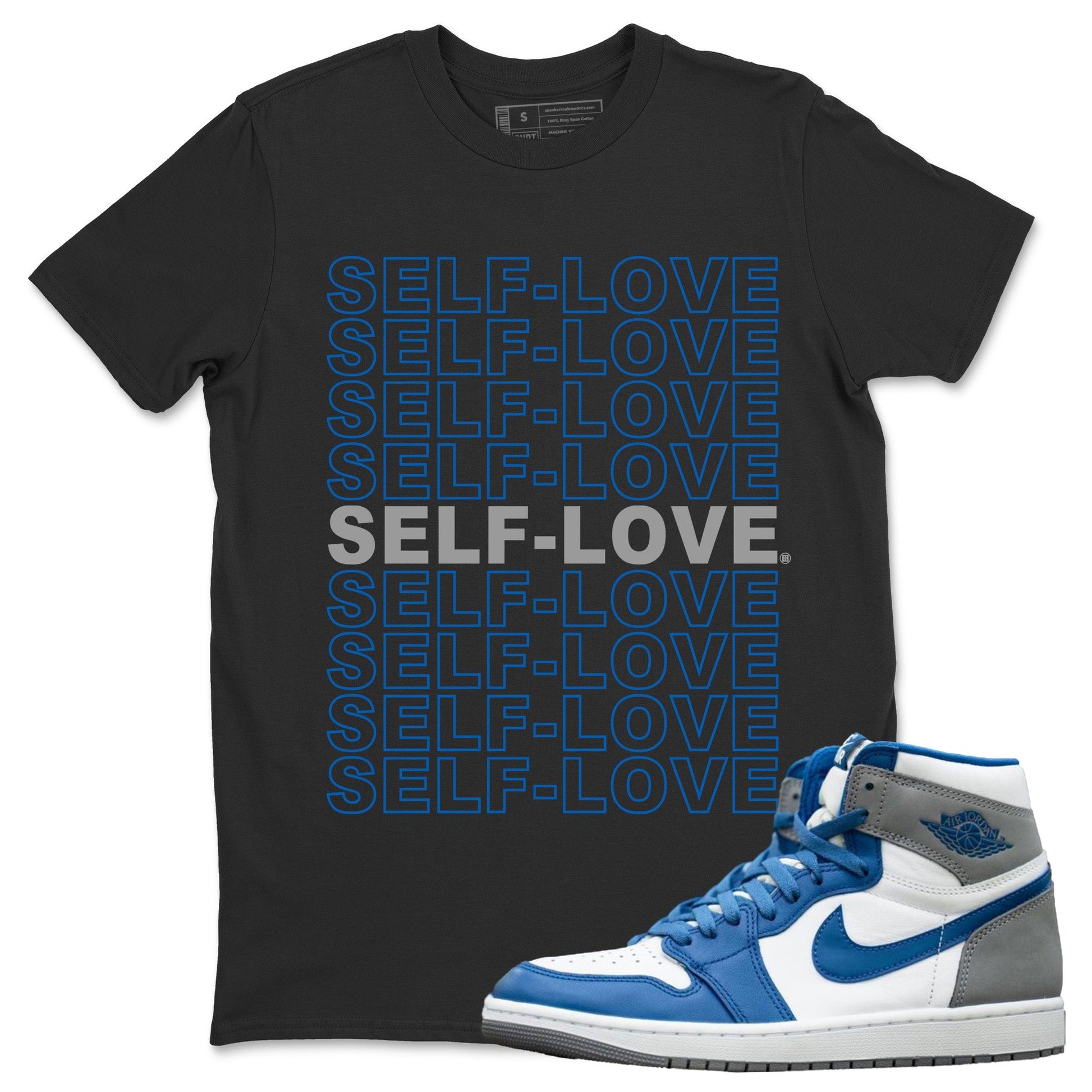 Jordan 1 True Blue Sneaker Match Tees Self Love Sneaker Tees Jordan 1 True Blue Sneaker Release Tees Unisex Shirts