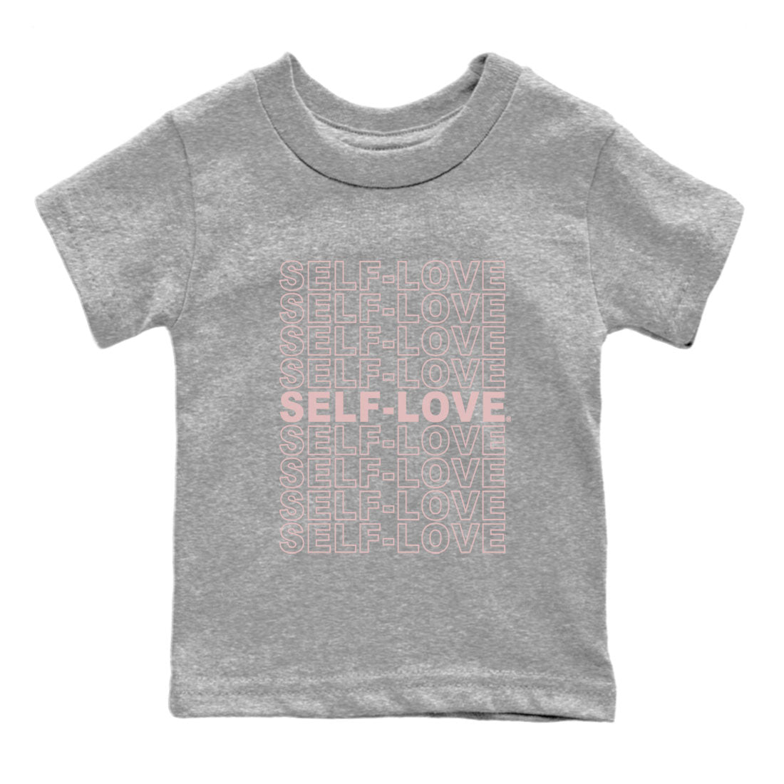 Air Jordan 1 Washed Pink Sneaker Match Tees Self Love Sneaker Tees Air Jordan 1 High OG WMNS Washed Pink Tees Kids Shirts Heather Grey 2