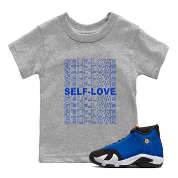 14 Laney Sneaker Match Tees Self Love Sneaker Tees Air Jordan 14 Laney Sneaker Release Tees Kids Shirts Heather Grey 1