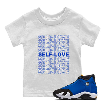 14 Laney Sneaker Match Tees Self Love Sneaker Tees Air Jordan 14 Laney Sneaker Release Tees Kids Shirts White 1