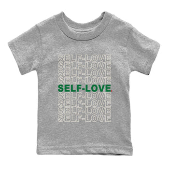 Air Jordan 4 Pine Green Sneaker Match Tees Self Love Sneaker Tees Nike SB Air Jordan 4 Pine Green Sneaker Release Tees Kids Shirts Heather Grey 2