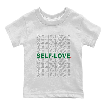 Air Jordan 4 Pine Green Sneaker Match Tees Self Love Sneaker Tees Nike SB Air Jordan 4 Pine Green Sneaker Release Tees Kids Shirts White 2