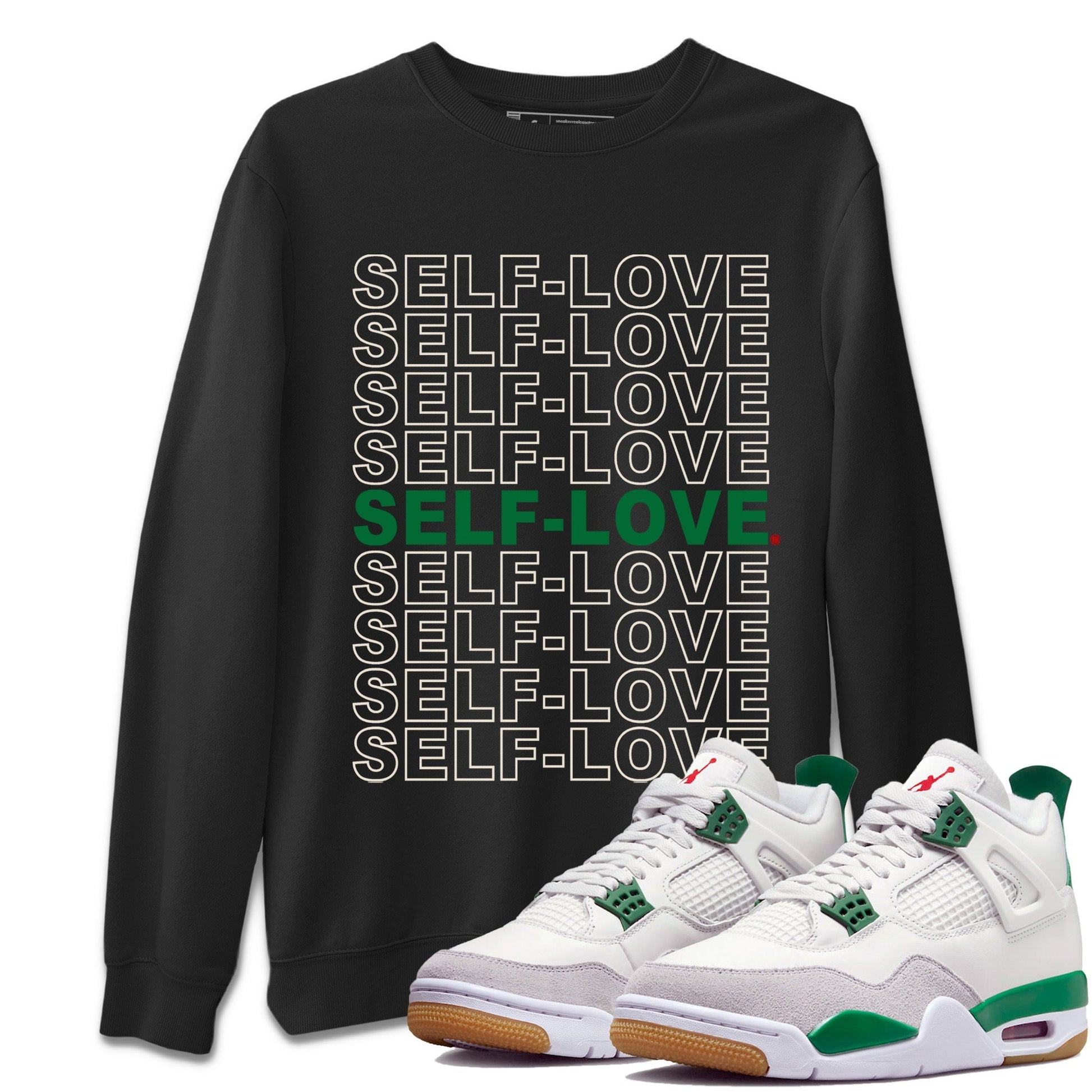 Air Jordan 4 Pine Green Self Love Crew Neck Sneaker Tees Nike SB Air Jordan 4 Pine Green Sneaker T-Shirts Washing and Care Tip