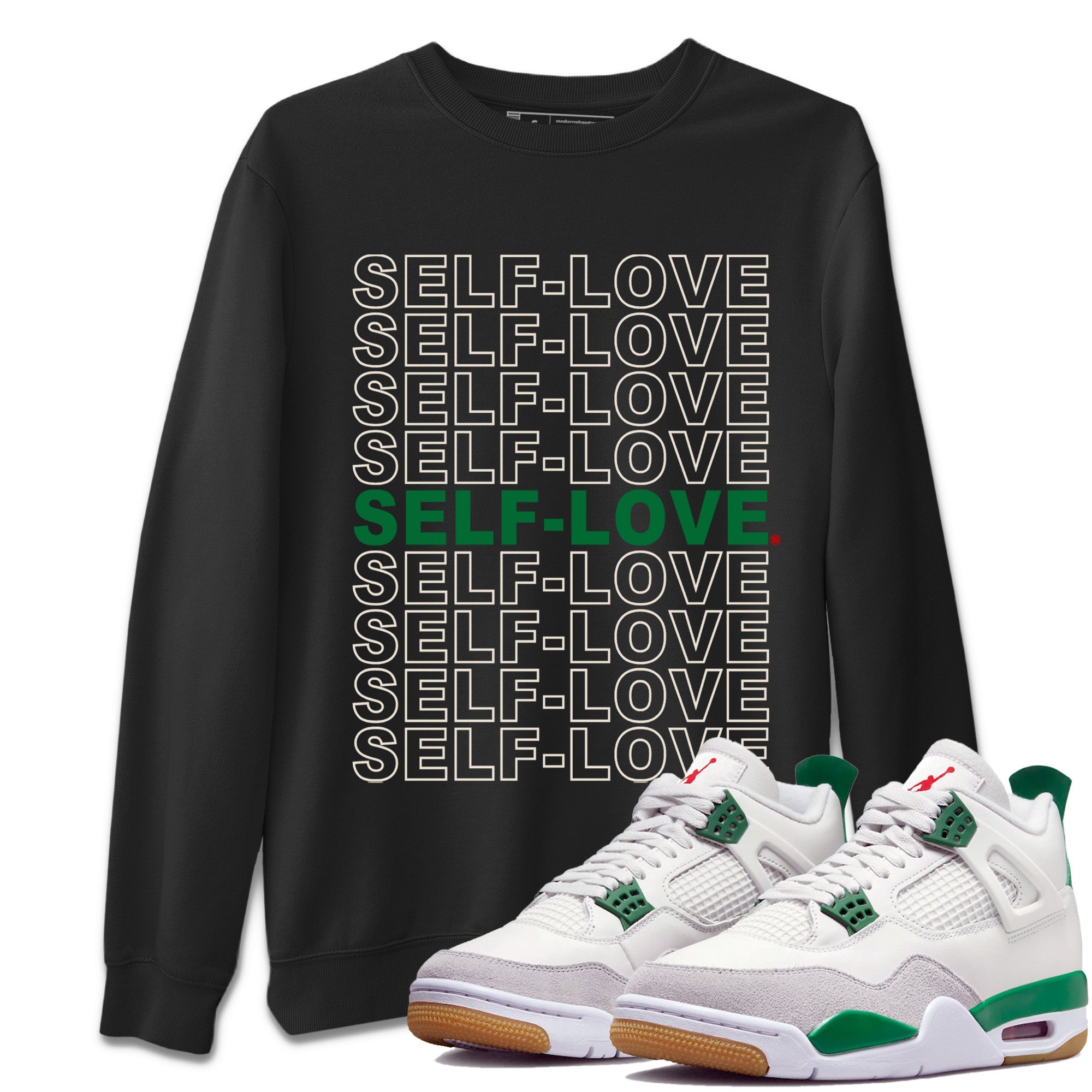 Air Jordan 4 Pine Green Self Love Crew Neck Sneaker Tees Nike SB Air Jordan 4 Pine Green Sneaker T-Shirts Washing and Care Tip