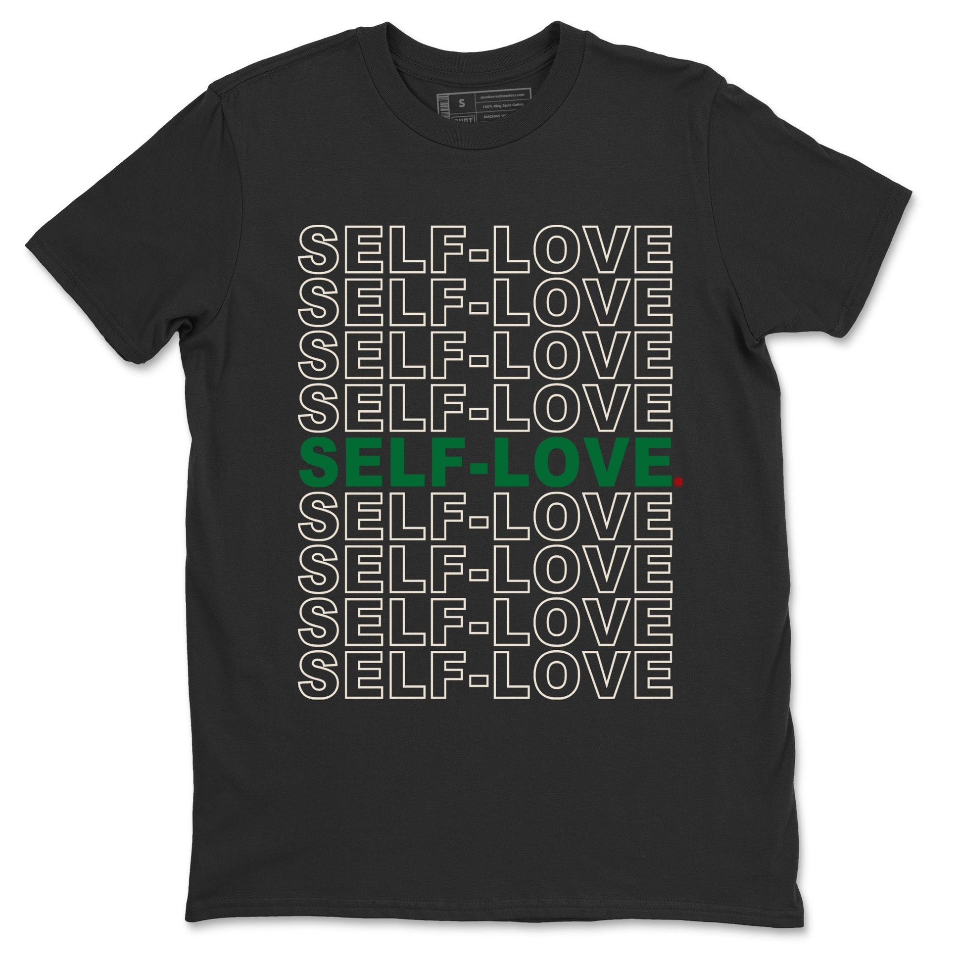 Jordan 4 Pine Green SB Sneaker Match Tees Self Love Sneaker Tees Nike SB Air Jordan 4 Pine Green Sneaker Tees Sneaker Release Shirts Unisex Shirts Black 2