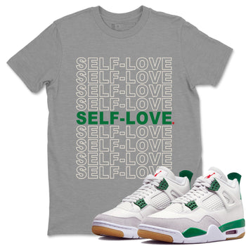 Air Jordan 4 Pine Green Self Love Crew Neck Sneaker Tees Nike SB Air Jordan 4 Pine Green Sneaker T-Shirts Size Chart