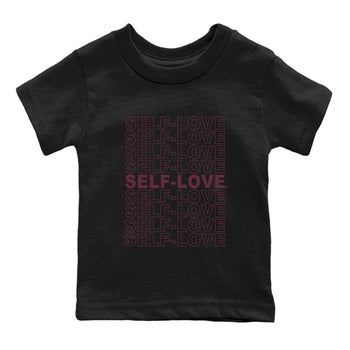 Air Jordan 5 Burgundy Sneaker Match Tees Self Love Sneaker Tees Jordan 5 Burgundy Sneaker Release Tees Matching Outfits Kids Shirts Black 2