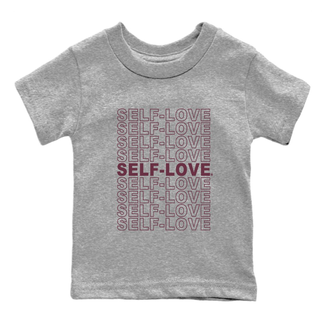 Air Jordan 5 Burgundy Sneaker Match Tees Self Love Sneaker Tees Jordan 5 Burgundy Sneaker Release Tees Matching Outfits Kids Shirts Heather Grey 2