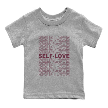 Air Jordan 5 Burgundy Sneaker Match Tees Self Love Sneaker Tees Jordan 5 Burgundy Sneaker Release Tees Matching Outfits Kids Shirts Heather Grey 2