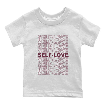 Air Jordan 5 Burgundy Sneaker Match Tees Self Love Sneaker Tees Jordan 5 Burgundy Sneaker Release Tees Matching Outfits Kids Shirts White 2