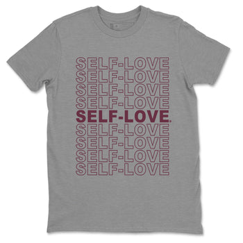 Air Jordan 5 Burgundy Sneaker Match Tees Self Love Sneaker Tees Jordan 5 Burgundy Sneaker Release Tees Matching Outfits Unisex Shirts Heather Grey 2