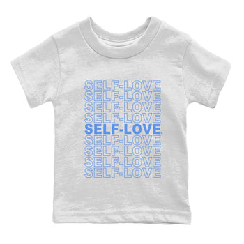 Jordan 5 UNC Jordan Shirts Self Love Sneaker Tees Air Jordan 5 Retro UNC Sneaker Release Tees Kids Shirts White 2