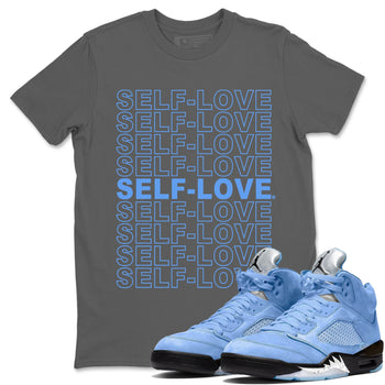 Air Jordan 5 UNC Self Love Crew Neck Sneaker Tees Air Jordan 5 Retro UNC Sneaker T-Shirts Washing and Care Tip
