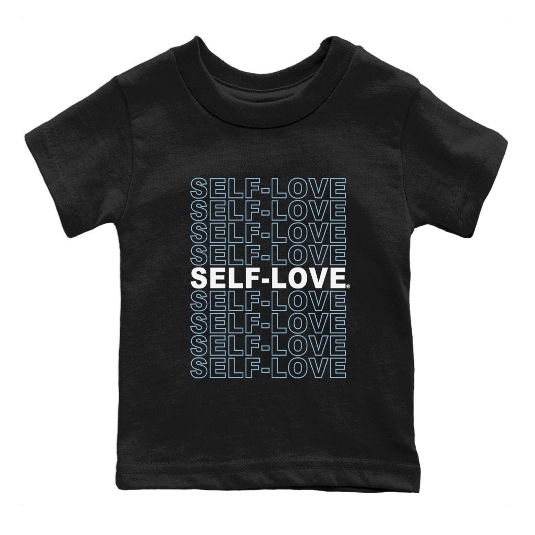 Air Jordan 7 Chambray Sneaker Match Tees Self Love Sneaker Tees AJ7 Chambray SNRT Sneaker Release Tees Kids Shirts Black 2