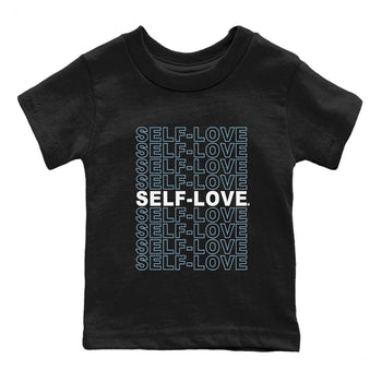 Air Jordan 7 Chambray Sneaker Match Tees Self Love Sneaker Tees AJ7 Chambray SNRT Sneaker Release Tees Kids Shirts Black 2
