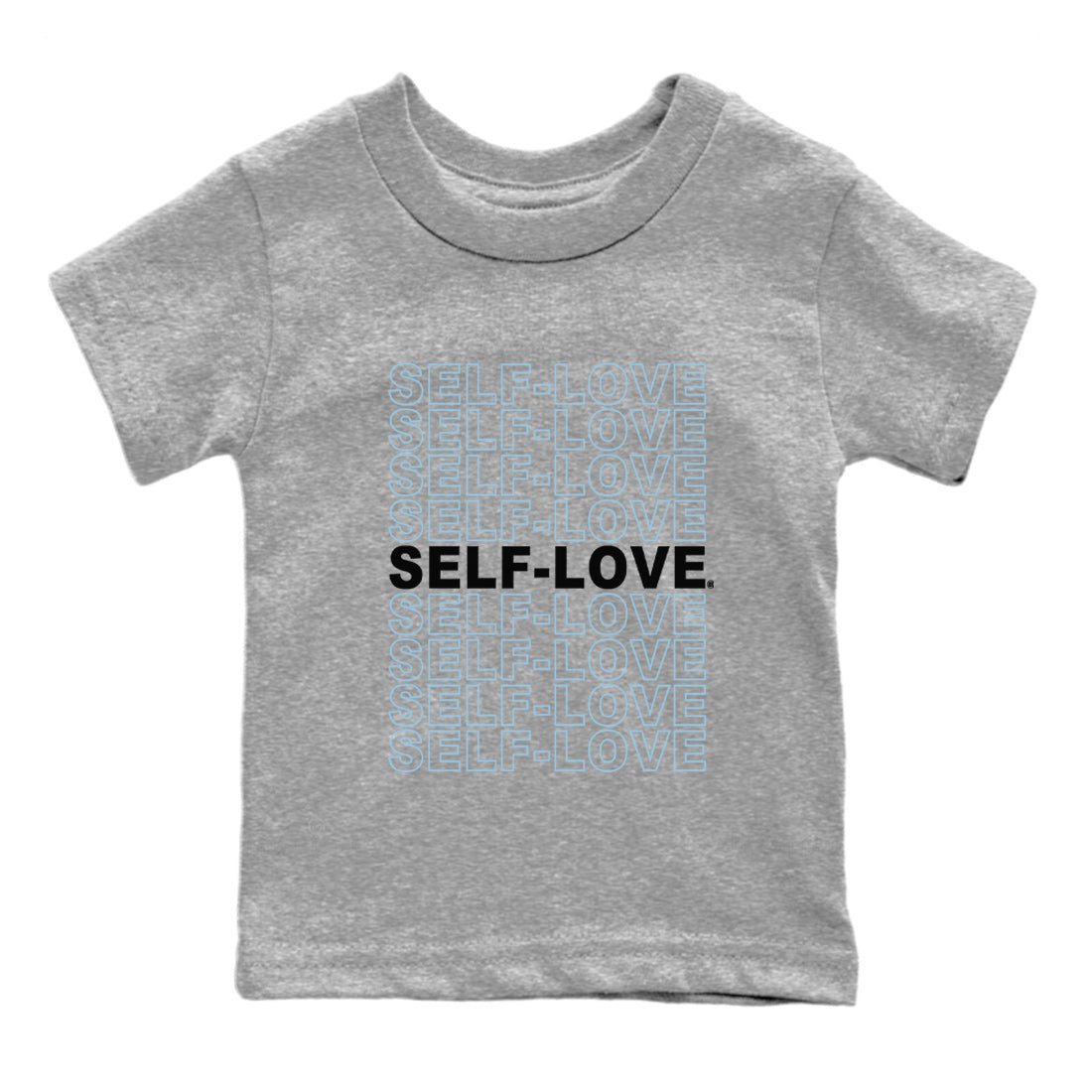Air Jordan 7 Chambray Sneaker Match Tees Self Love Sneaker Tees AJ7 Chambray SNRT Sneaker Release Tees Kids Shirts Heather Grey 2