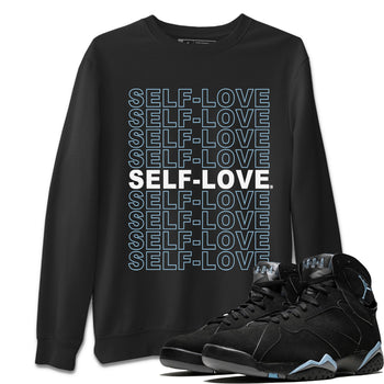 Air Jordan 7 Chambray Sneaker Match Tees Self Love Sneaker Tees AJ7 Chambray SNRT Sneaker Release Tees Unisex Shirts Black 1