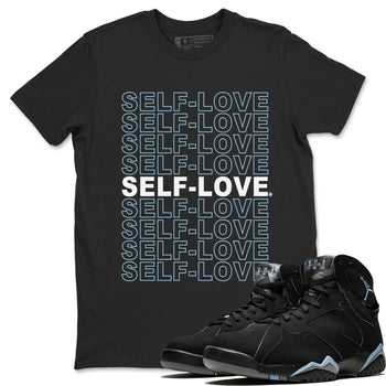 Air Jordan 7 Chambray Sneaker Match Tees Self Love Sneaker Tees AJ7 Chambray SNRT Sneaker Release Tees Unisex Shirts Black 1