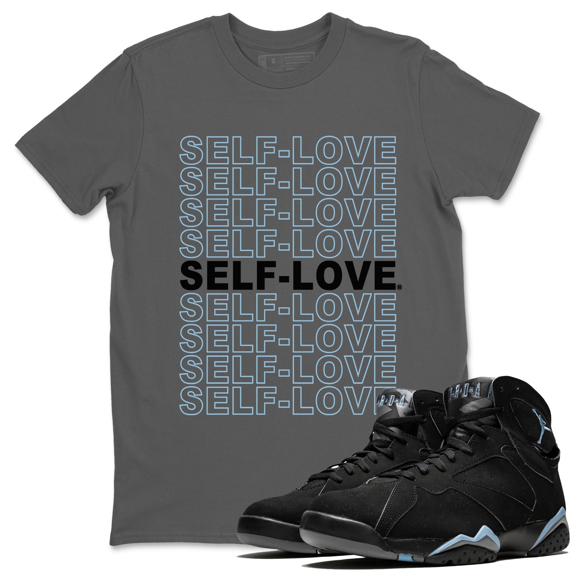 Air Jordan 7 Chambray Sneaker Match Tees Self Love Sneaker Tees AJ7 Chambray SNRT Sneaker Release Tees Unisex Shirts Cool Grey 1