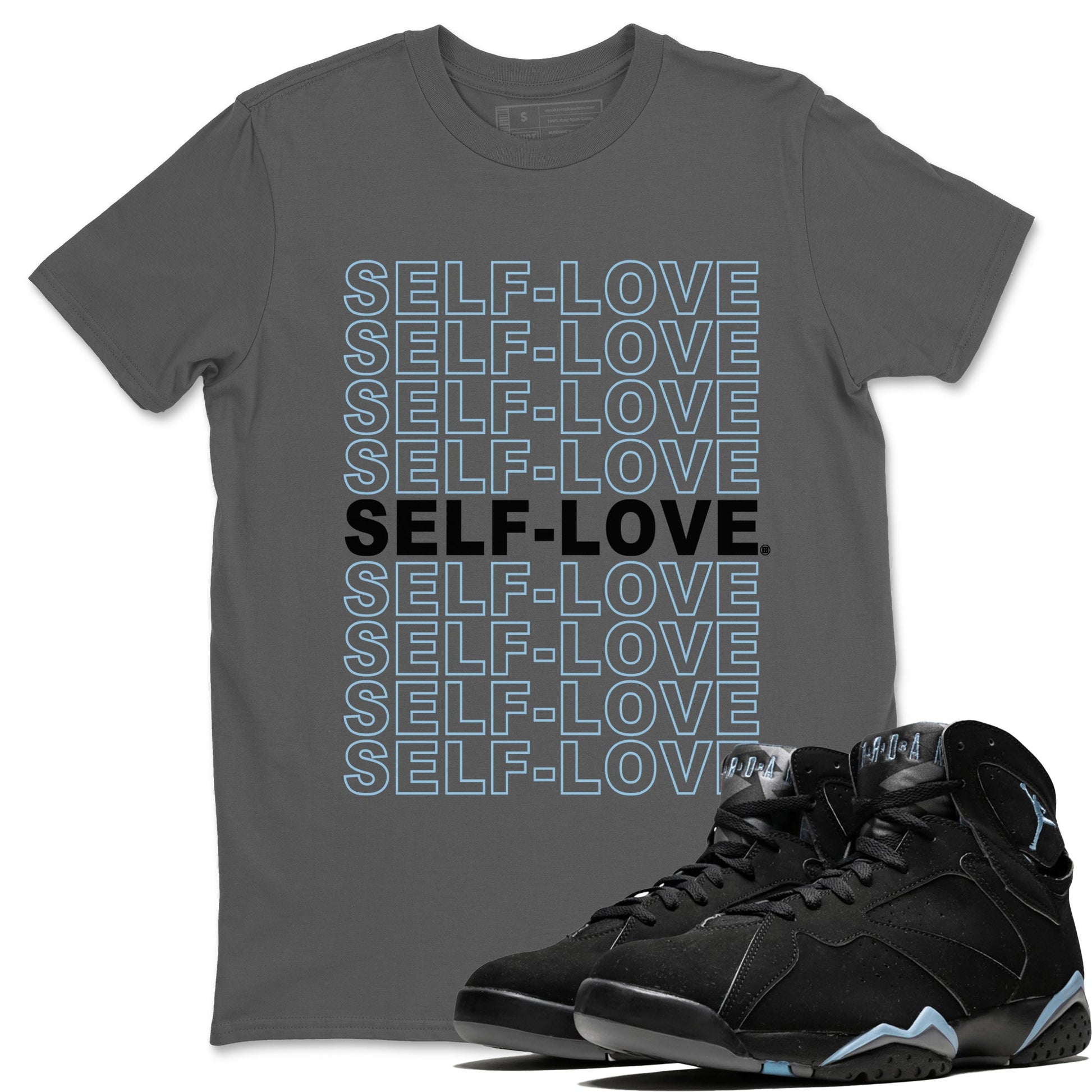 Air Jordan 7 Chambray Sneaker Match Tees Self Love Sneaker Tees AJ7 Chambray SNRT Sneaker Release Tees Unisex Shirts Cool Grey 1