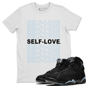 Air Jordan 7 Chambray Sneaker Match Tees Self Love Sneaker Tees AJ7 Chambray SNRT Sneaker Release Tees Unisex Shirts White 1