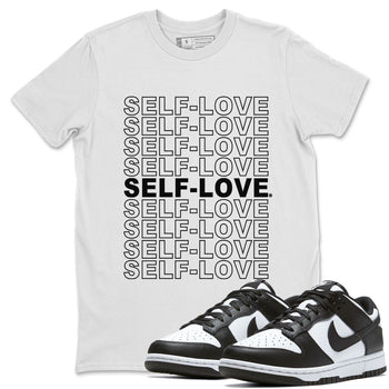 Dunk Panda Sneaker Match Tees Self Love Sneaker Tees Dunk Low Panda Dunks Black White SNRT Sneaker Release Tees Unisex Shirts White 1
