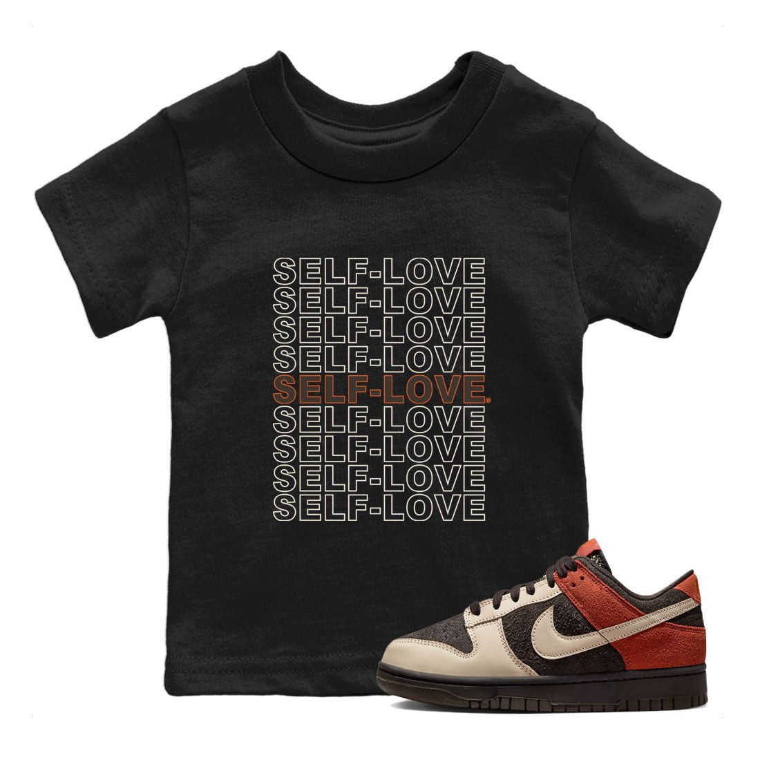 Dunk Red Panda shirt to match jordans Self Love sneaker tees Dunk Low Red Panda SNRT Sneaker Tees Baby Toddler Black 1 T-Shirt