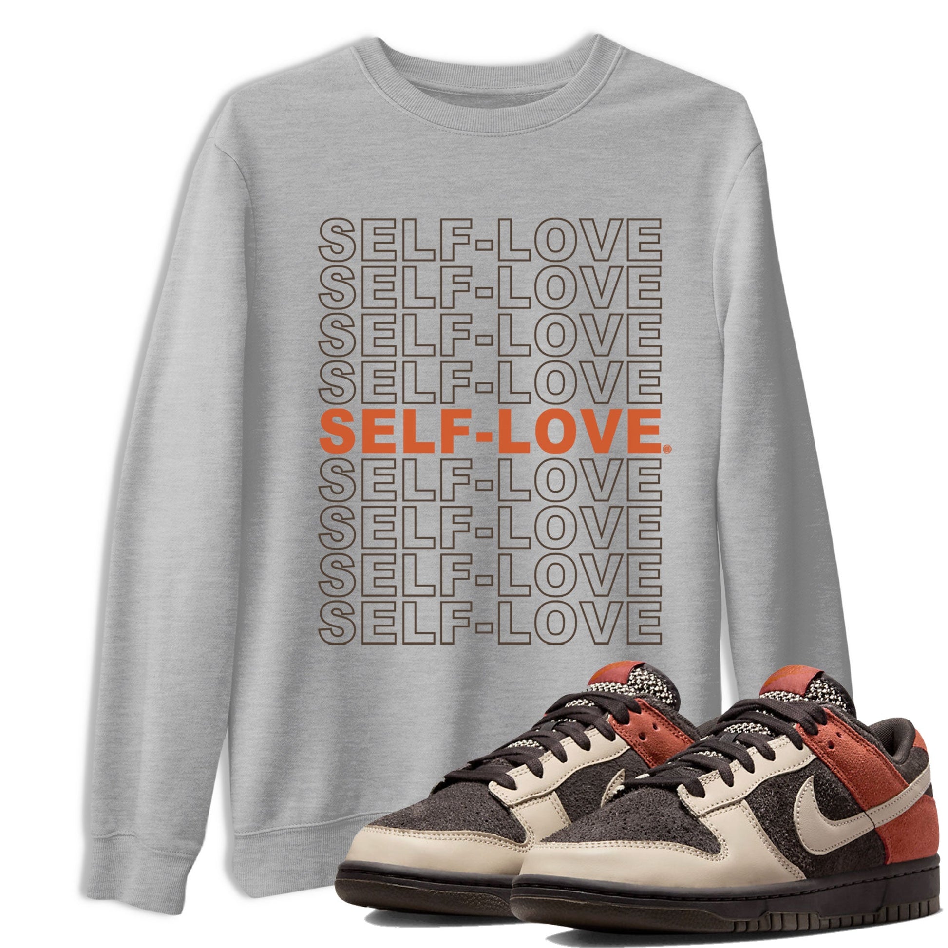 Dunk Red Panda shirt to match jordans Self Love sneaker tees Dunk Low Red Panda SNRT Sneaker Tees Unisex Heather Grey 1 T-Shirt