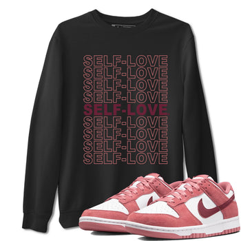 Dunk Low Valentine's Day 2024 sneaker shirt to match jordans Self Love sneaker tees Dunk Valentines Day 2024 SNRT Sneaker Tees Crew Neck Unisex Cotton Sneaker T-Shirt Black 1 T-Shirt
